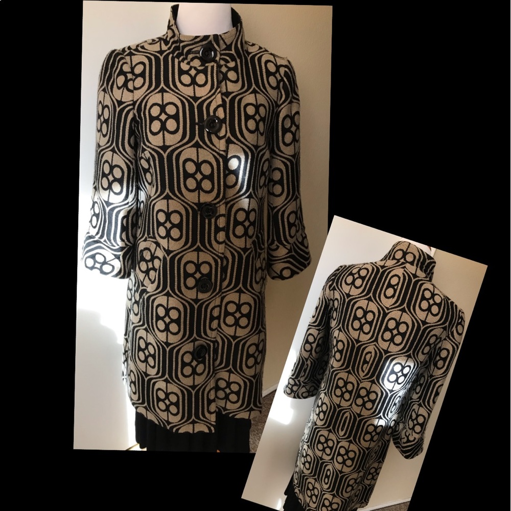 Trina Turk Geometric Print Coat